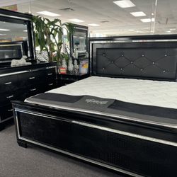 Black Friday Offer✅Beautiful Black 5pc Bedroom Set On Sale $1399