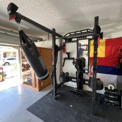 Rogue fitness Power Rack + Accessories + Weights