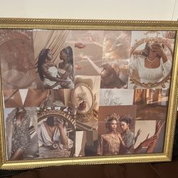 Collage With Gold Frame