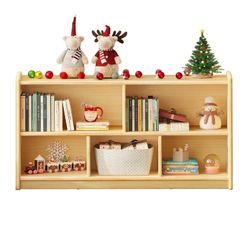 Book Shelf Storage, 2-Tier Wood Montessori Cabinet for Kids, Toddler Room Book Shelves