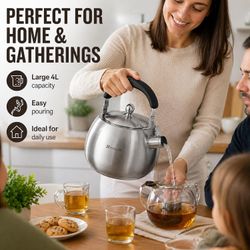 Large Stainless Steel Tea Kettle 6.3 QT