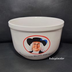 Vintage 1999 Quaker Oats Ceramic Cereal Bowl Warms Your Heart & Soul Collectible