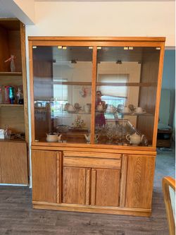 Oak Curio Cabinet