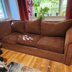 3 Cushion Brown Couch