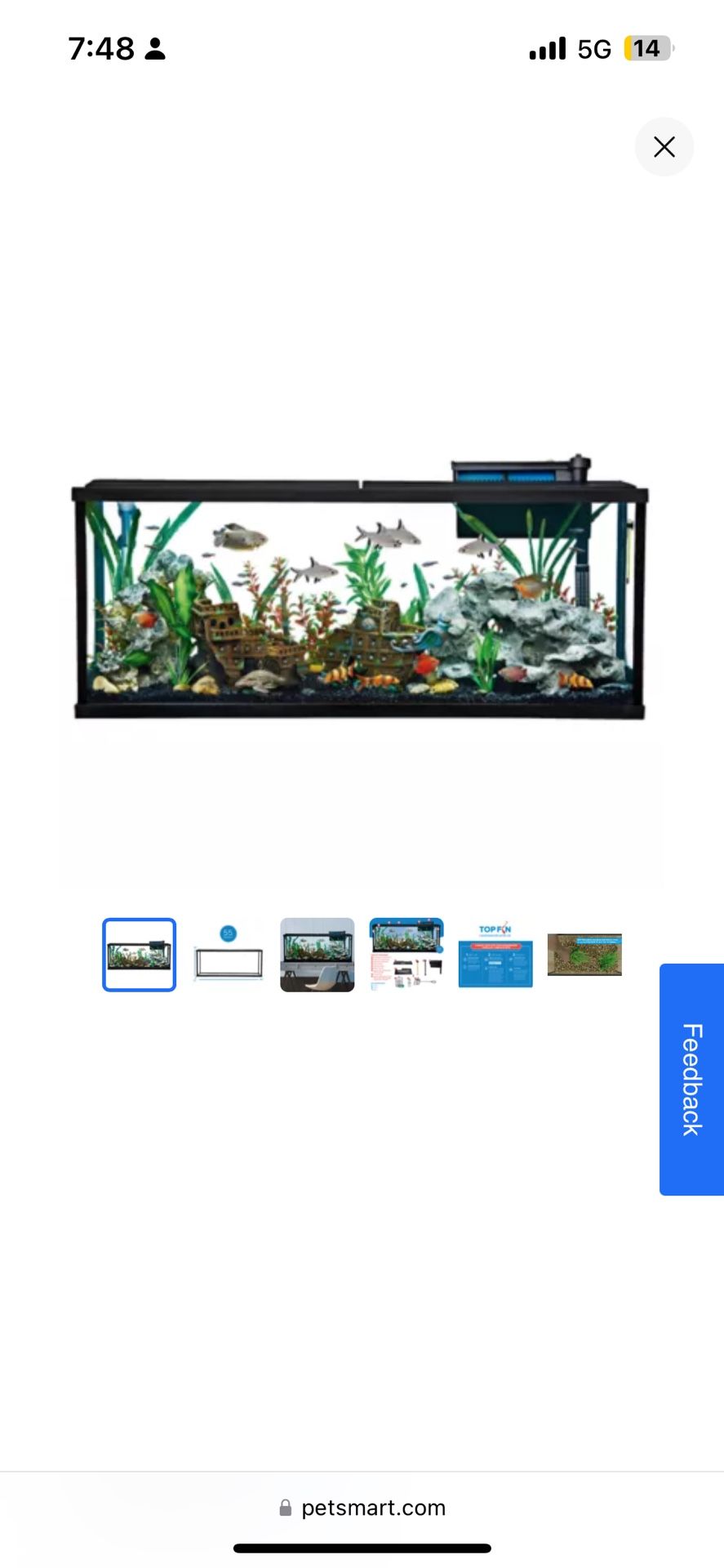 Brand New 55 Gallon Aquarium (Fish Tank Fishtank) With 50 Pounds Of Brand New Rocks & 25 Pounds of Sand