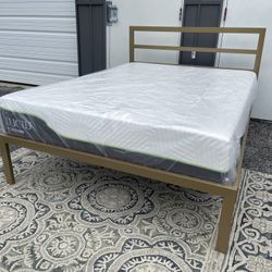 New Full Size Latex Cooling Gel Memory Foam Hybrid Mattress Only 