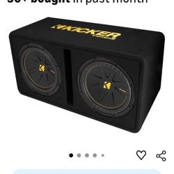 Very Loud Like New 4 Months Old 2 12" Kicker Come C Subwoofers  In A Ported  Box