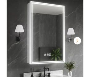 New Ziyudura 24"W X 36"H Aluminum Medicine Cabinet with Mirror, Dimmable, Anti-Fog 75th Ave and Peoria