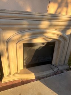 Electric Fireplace with Mantel Surround