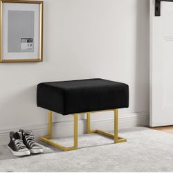 Ottoman - Modern Black & Gold