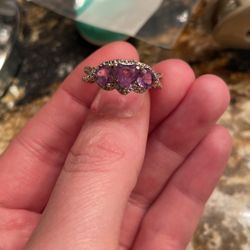 Amethyst Heart Ring