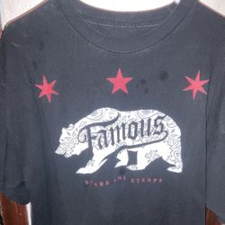 Famous Stars And Straps Black Graphic T-Shirt (XL)