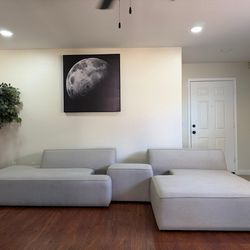 Modern gray sectional- free delivery