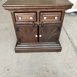 Newly Restored Antique End Table / Storage Cabinet.