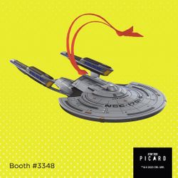 SDCC 2025 HALLMARK STAR TREK PICARD U.S.S ENTERPRISE NCC-1701-G ORNAMENT In hand