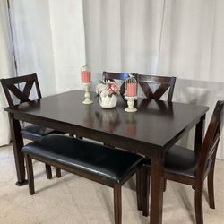 Contemporary Dining Table  Fur 6 : Chairs & Bench