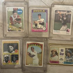 Vintage Baseball Cards Babe Ruth, Hank Aaron, Johnny Bench, Nolan Ryan