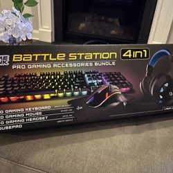 Gaming Setup 4in1 - Keyboard, Mouse, Headset And Mousepad