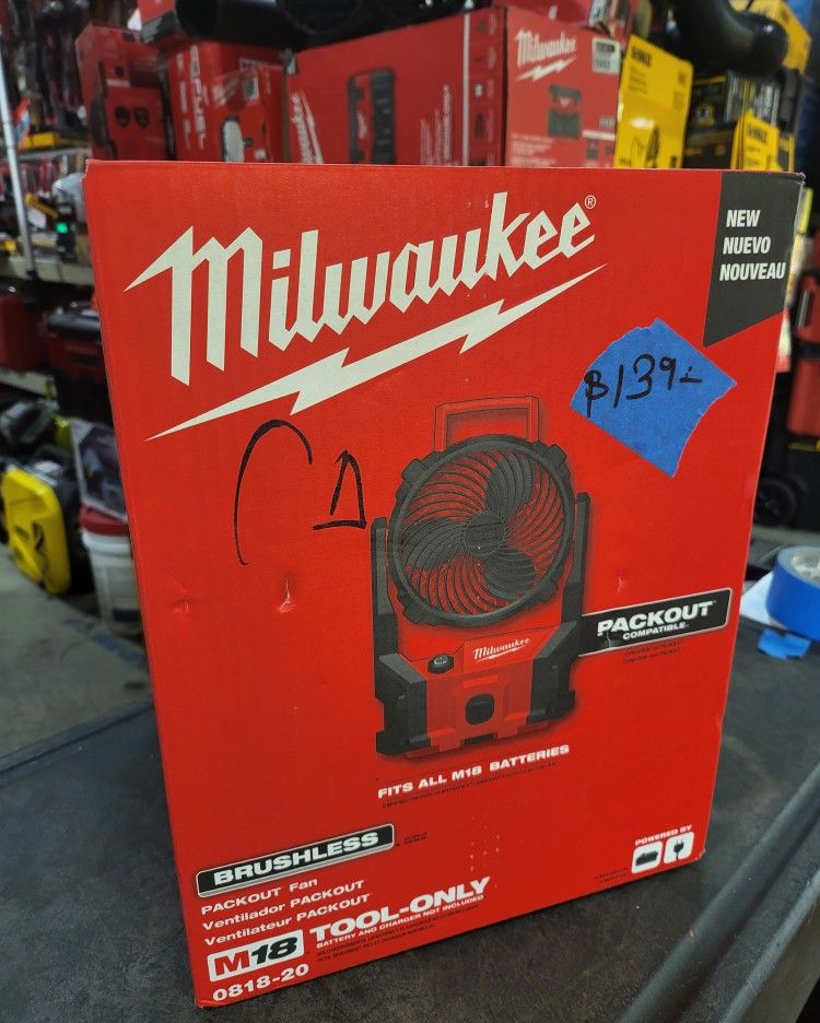 MILWAUKEE M18 FAN CORDLESS $139