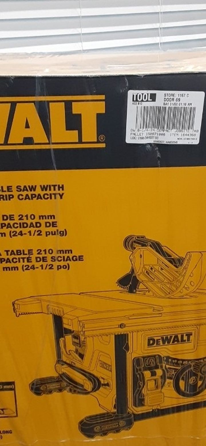 Dewalt Table Saw 8 1/4 New