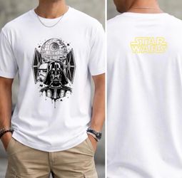 Star Wars T-Shirt - Unisex Size XL - White / Front & Rear graphic tee