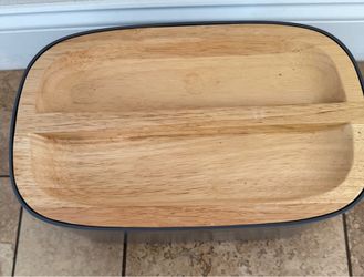 Breadbox with Wooden Cover