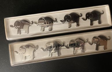 Silver Elephant Napkin Rings