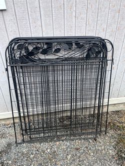 Black metal fencing
