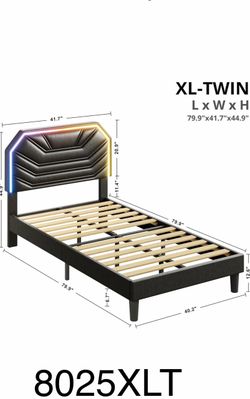 LIKIMIO Upholstered Twin XL Bed Frames with LED Light Headboard👉 4075 S 32nd St, Phoenix, AZ 85040 👈CROSSROADS