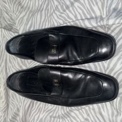 Gucci Florence Black Leather Slip-On Loafers
