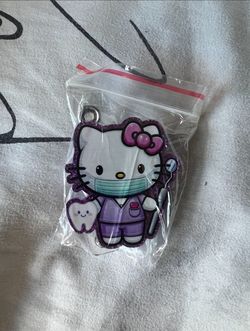 Hello Kitty - Dentist Assistant Dentist Dental Hygienist Technician- Medical Retractable Badge Key Reel Purple