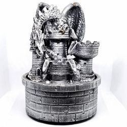 Newport Coast Dragon Castle LED Water Fountain Dual Power (Adapter or Batteries)