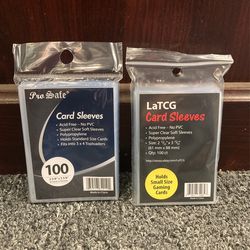 One Pack of Pokemon Cards/Sports Cards/YuGiOh Cards Sleeves (100 Clear Sleeves)