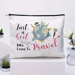 Travel Lovers Stylish Zippered Makeup Pouch - Secure Organizer for Cosmetics.