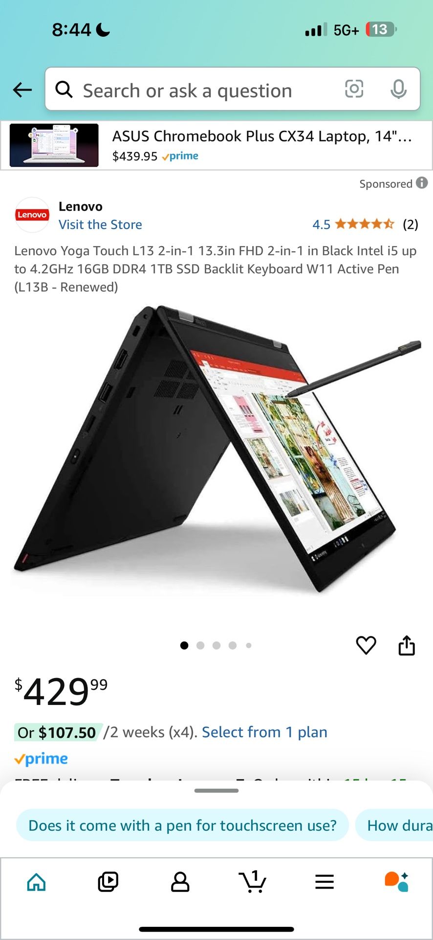 Laptop/Tablet-Lenovo L13 Thinkpad