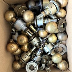 VINTAGE Lot Of 10 Brass Door Knobs