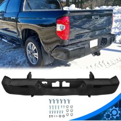 Toyota Tundra 2014-2021 Rear Step Bumper Black Steel Complete Assembly Kit