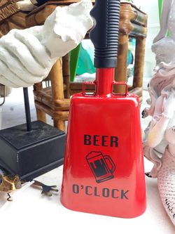 Funny beer o clock cowbell