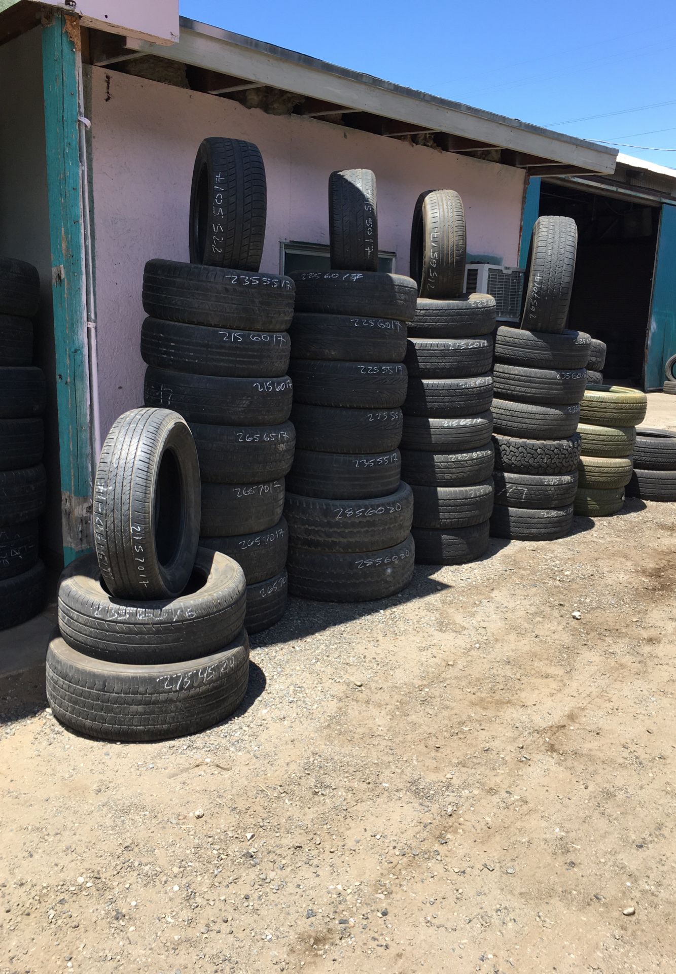 Used tires $15 in a good condition check in water before putting back on vehicle