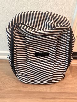 Jujube mini be Black and White Striped Backpack
