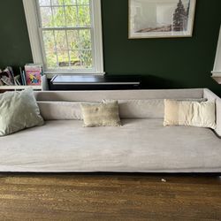 9’ Wide Light Grey Couch From West Elm