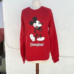 Disneyland Mickey Mouse Red Crewneck Sweatshirt XXL New With Tags