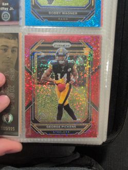 George Pickens Panini Prizm RC Red Sparkle Card
