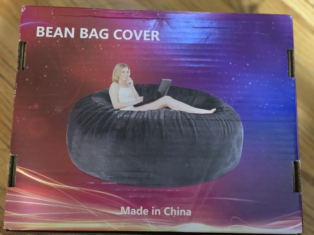 7ft Oversized Bean Bag Chair Cover,Living Room Furniture Soft Washable Micro-Fiber Adult Beanbag Chair Outside Cover, Large Lazy Sofa Bed Cover PV Vel