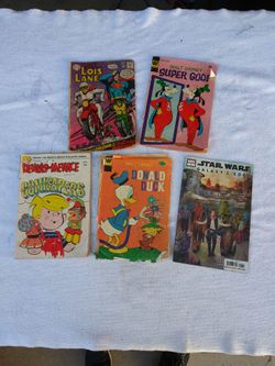 5 Comic Books All For 1 Price (4 Are Very Old And Used DC-Superman And Disney From The Mid 1960's And Early 1970's) Star Wars Galaxies Edge Is New