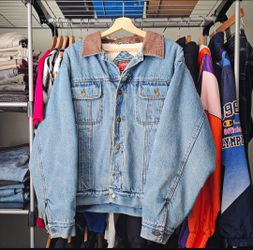 Wrangler Hero Men's Sherpa Lined Denim Jacket Size