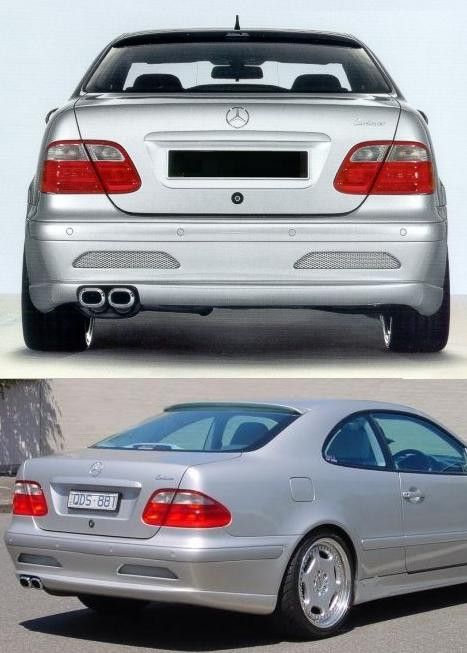 Spoiler MERCEDES BENZ W208 CLK LRS REAR BUMPER COVER BODY KIT BODY KITS BODYKITS BODYKIT GROUND EFFECTS BUMPERS NEW