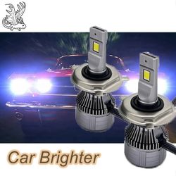 Plug and play ! New pair bright white LED Auto headlights bulbs 9005/H10/9145/HB3 6000k 13600LM