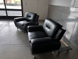 2-Modern synthetic leather sofa((free Delivery))🚚🚚🚚