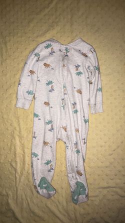 Baby Footed Pajama Sleeper Dinosaur Print